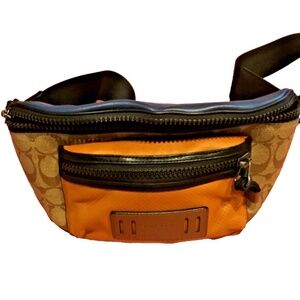 👝 Coach Crossbody Monogram Terrain Leather Belt Bag👝
